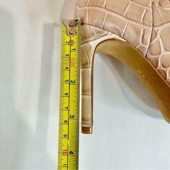 Vince Camuto Beige/Nude Croc Knee High Boots - Picture 7 of 13